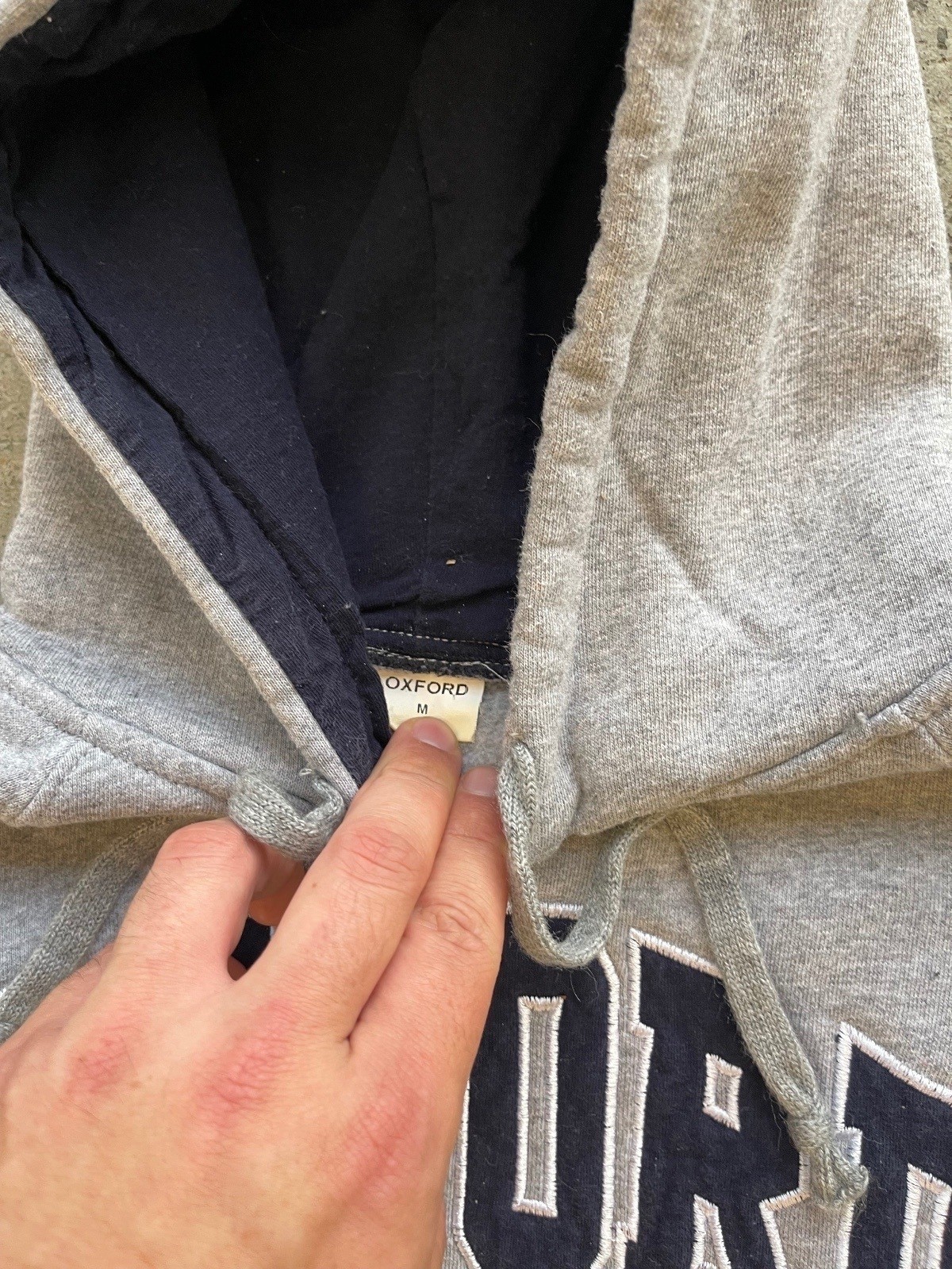 Oxford Heather Gray Hoodie Size Medium