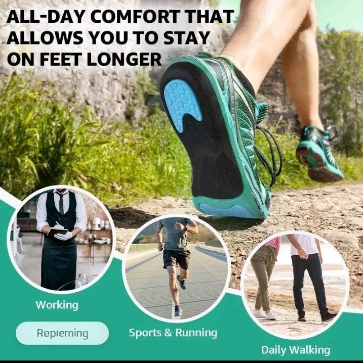 WalkHero Heavy Duty Arch Support Inserts,220+ lbs Plantar Fasciitis Insoles f…