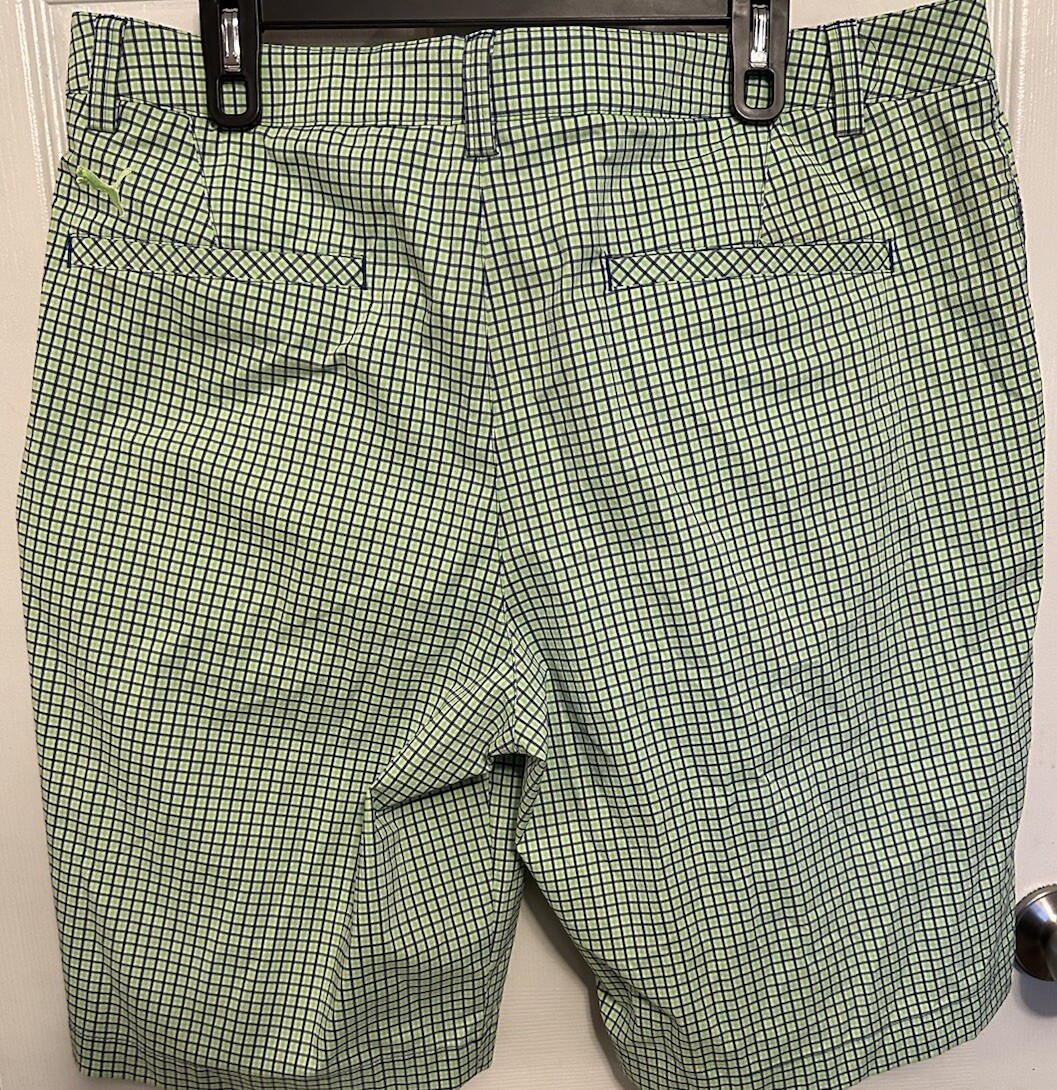 Men’s Cobra Puma Golf Plaid Short Lime Green 38