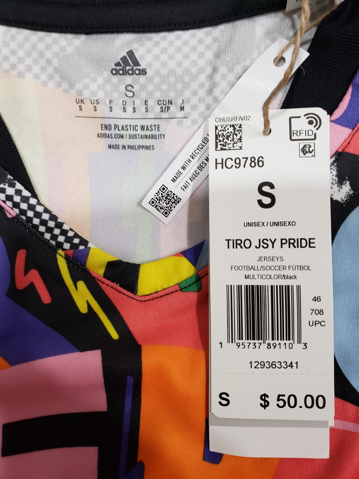adidas Tiro Pride Gender-Neutral Jersey HC9786 Multicolor