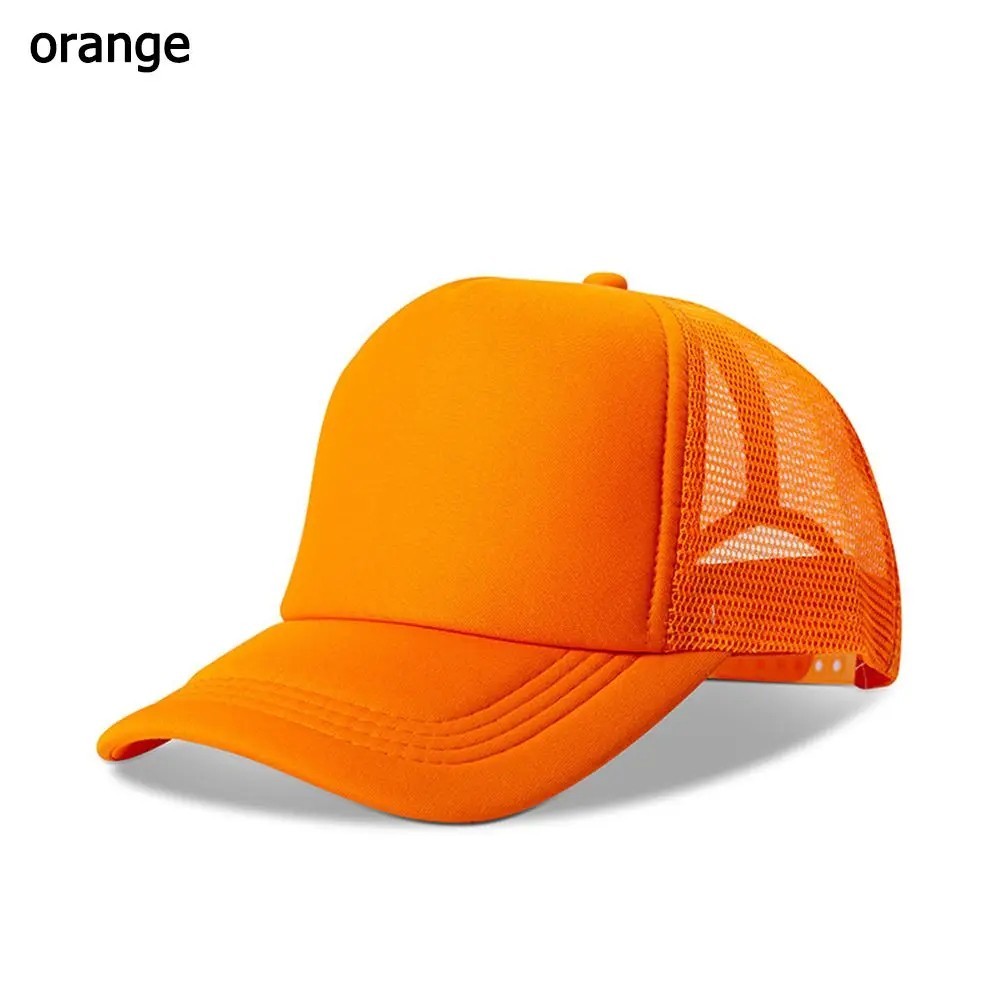 Mens Womens Trucker Hat Mesh Back Plain Solid Snapback Baseball Cap Blank Visor