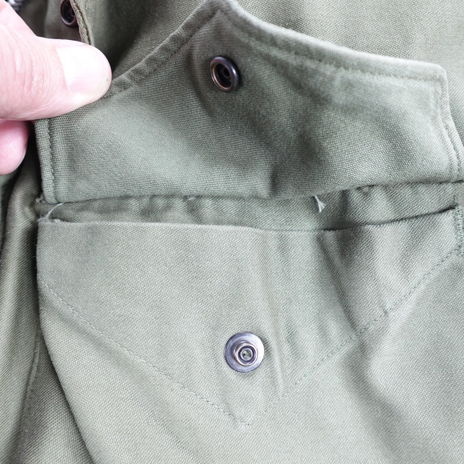 US Army Field Jacket Mens Small OG-107 M-1951 Cotton Korean War 1950s Vintage