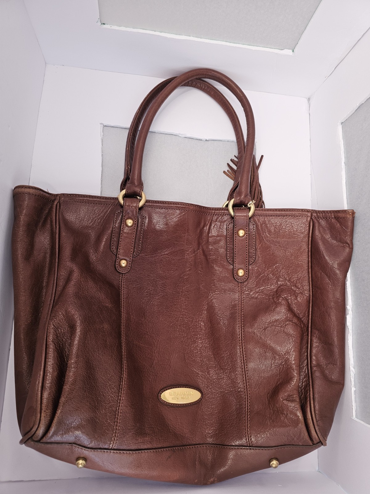 Brahmin leather tote bag