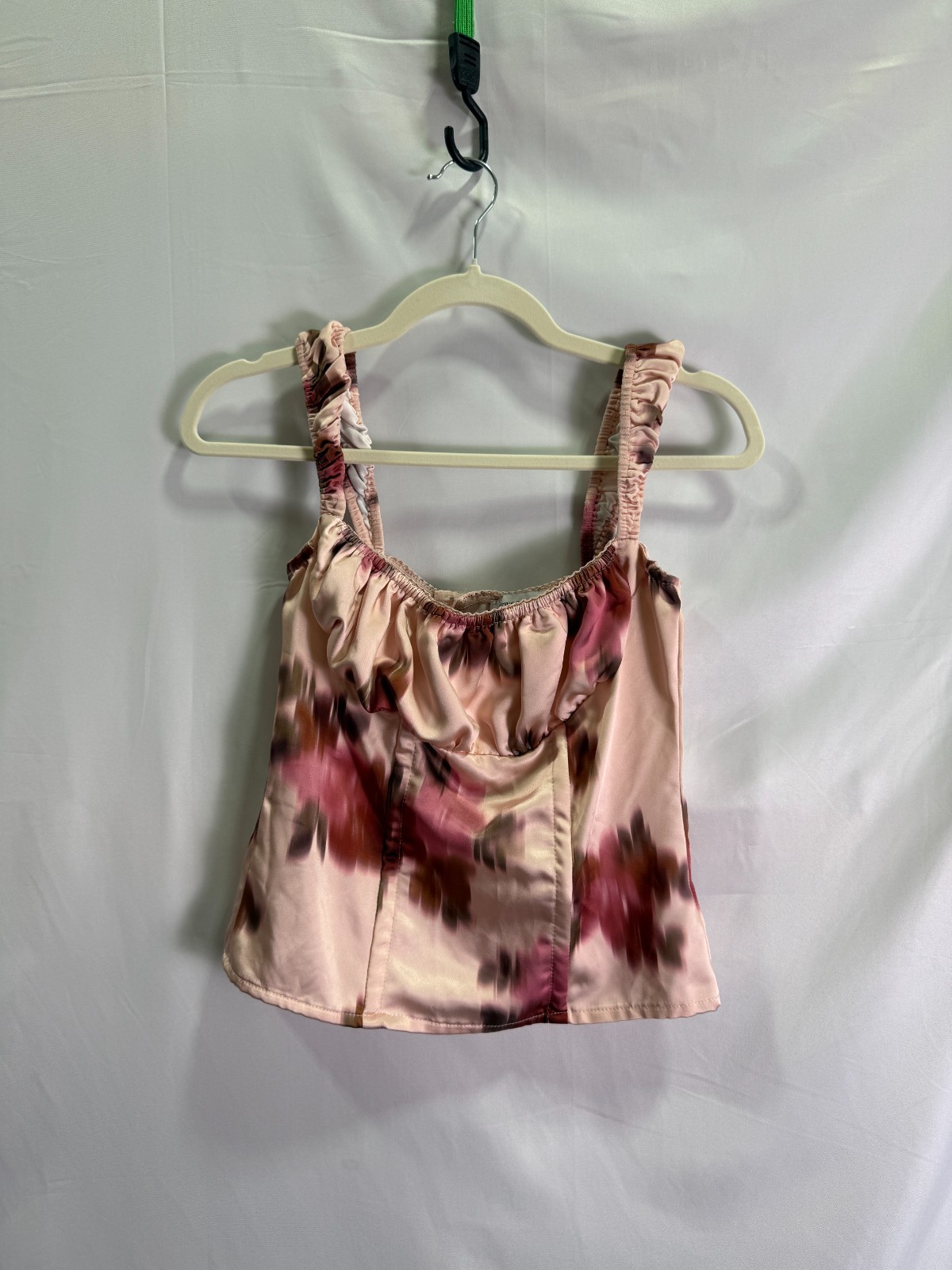 WEWOREWHAT Blush Pink Wide Strap Ruched Cup Corset Size 6