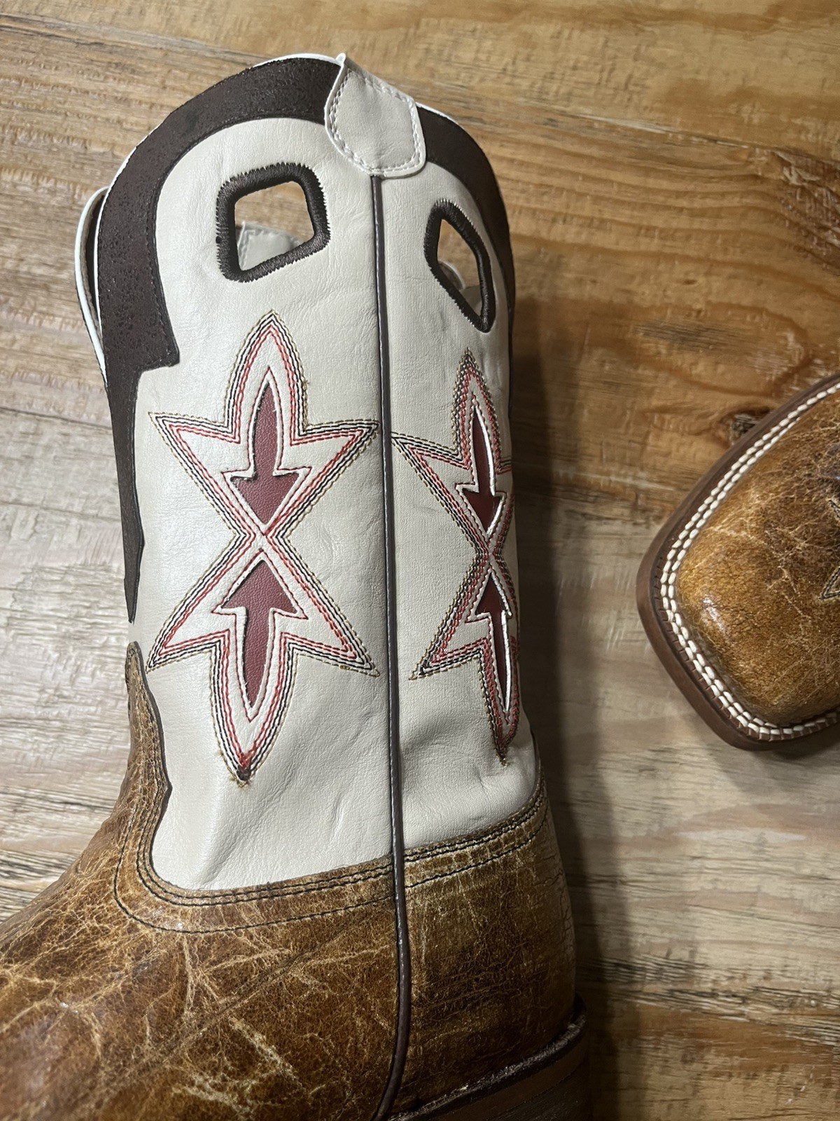 NOCONA Men’s Size 8.5 D Square Toe Vintage Tan Crackerjack Western Boots unused