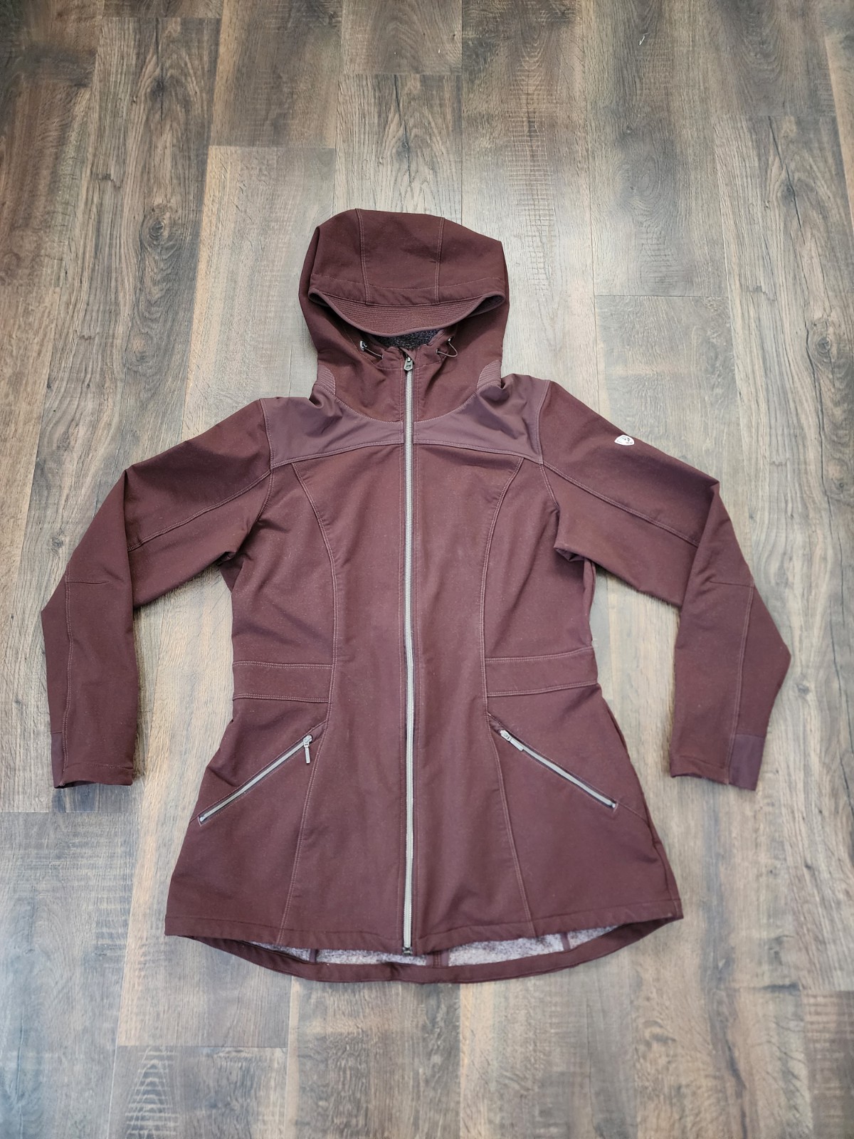 KÜHL Klash Trench Softshell Jacket Hooded Ganache Brown Large