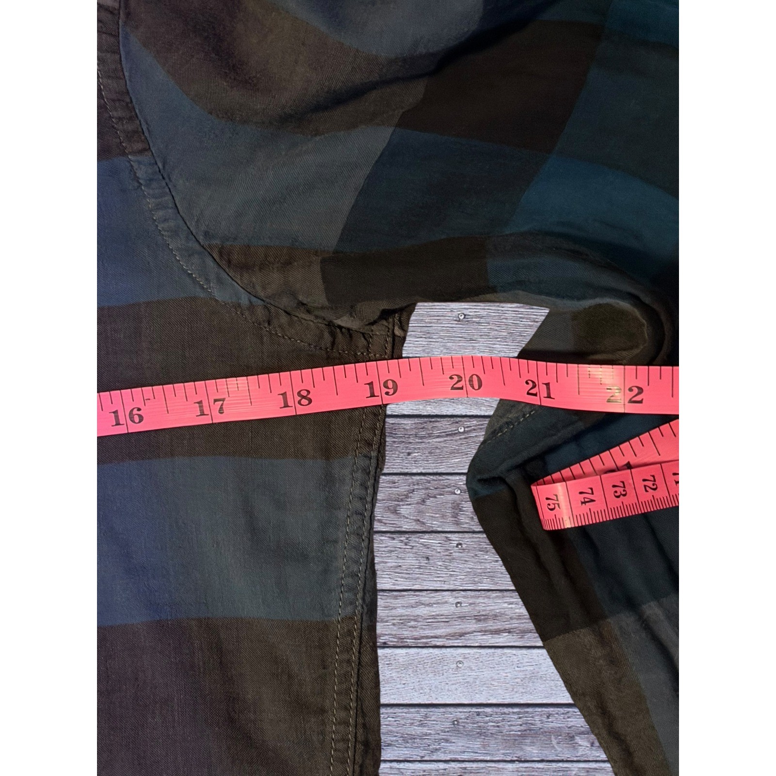 Burberry Brit Mens Blue Grey Exploded Check Long Sleeve Button Down Shirt S