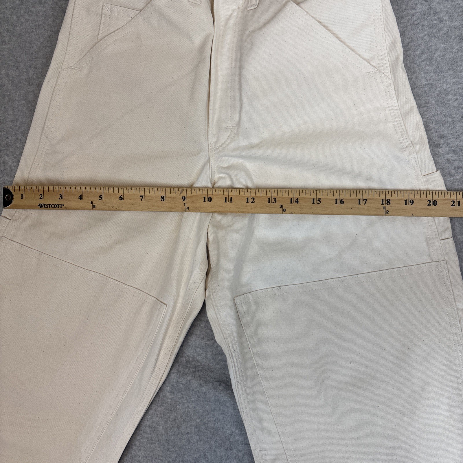 VTG NEW Stan Ray 50th Anniversary Carpenter Ivory Pants Painter USA Mens 28×32