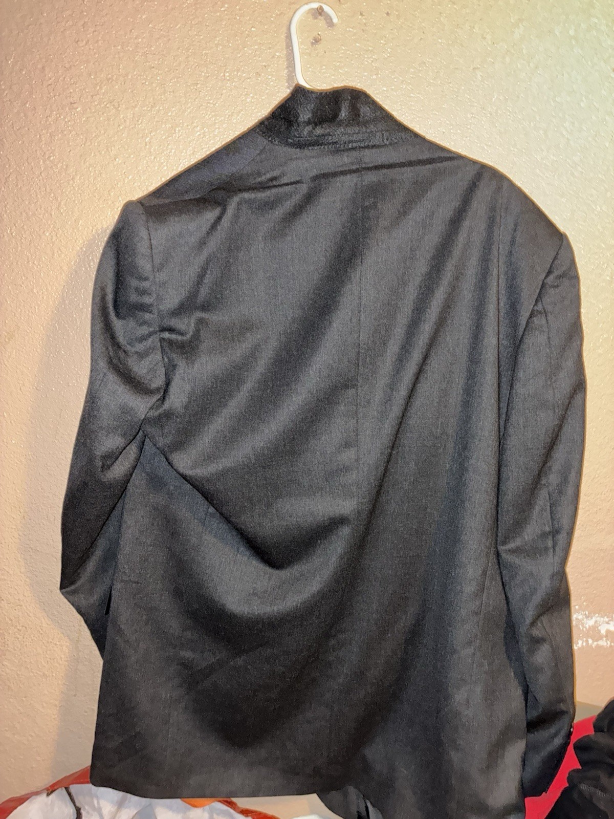 Perry Ellis Portfolio Blazer Mens 46L Pinstripe Wool Double Breasted Suit Jacket