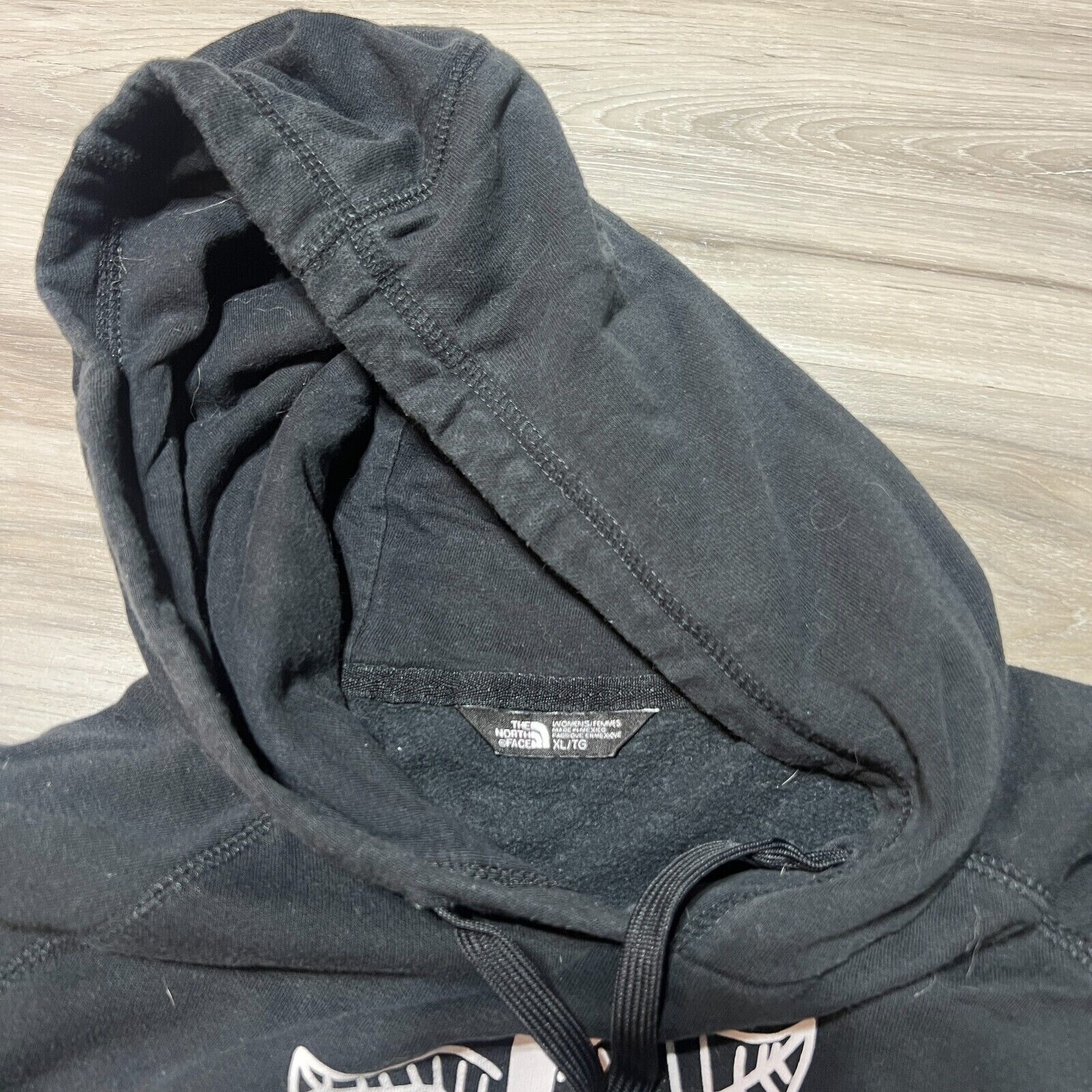 The North Face Hoodie Womens Extra Large New York City Black Travel Retro