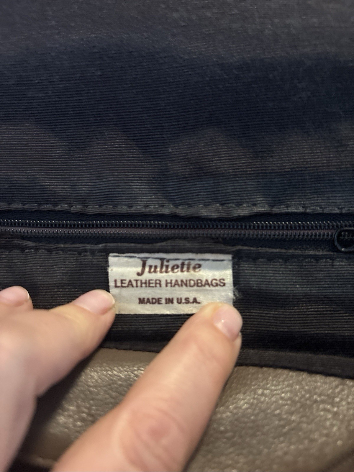 Vintage Juliette Genuine Leather Handbag made in USA minimalist Approx 11×7
