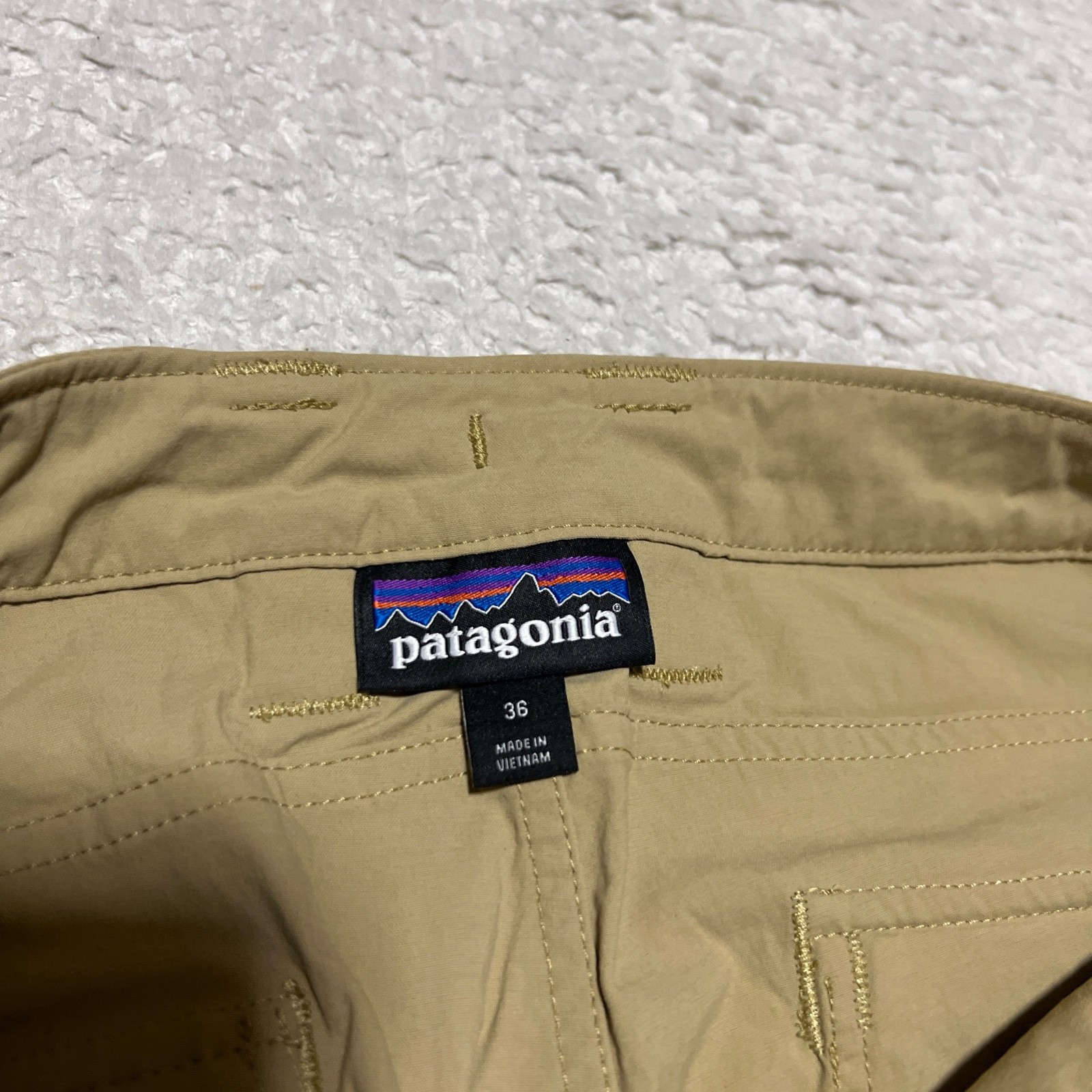 Patagonia Pants Men Size 36 Tan Quandary Stretch Outdoors Hiking Performance