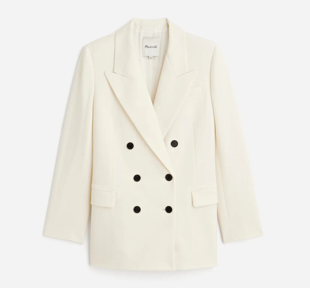 New MADEWELL Size 00 Tuxedo Blazer in Winter White NT118