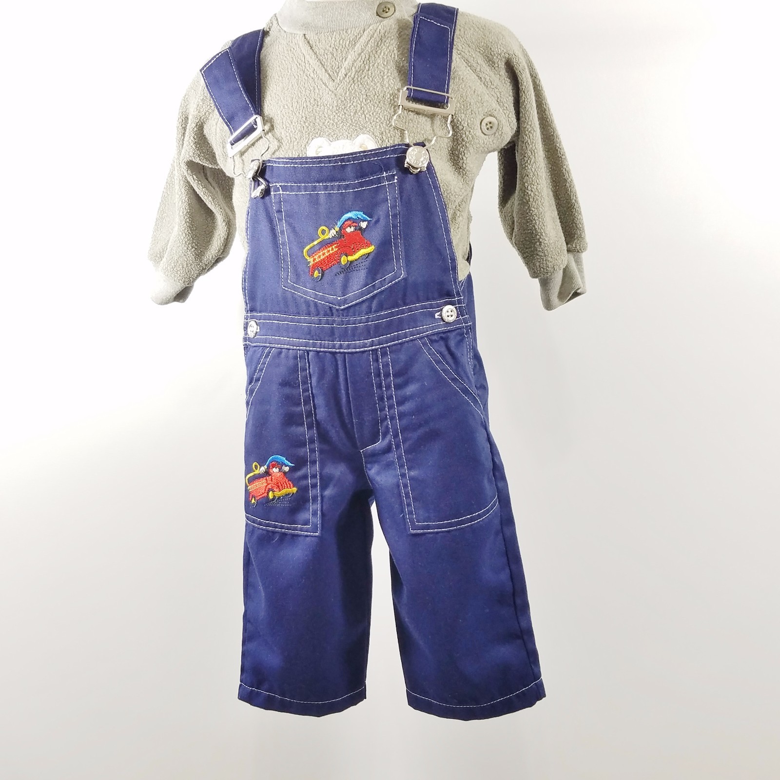 Baby Headquarters Boys Outfit Overalls and Sweat Shirt My Kids Size 6- 9 months