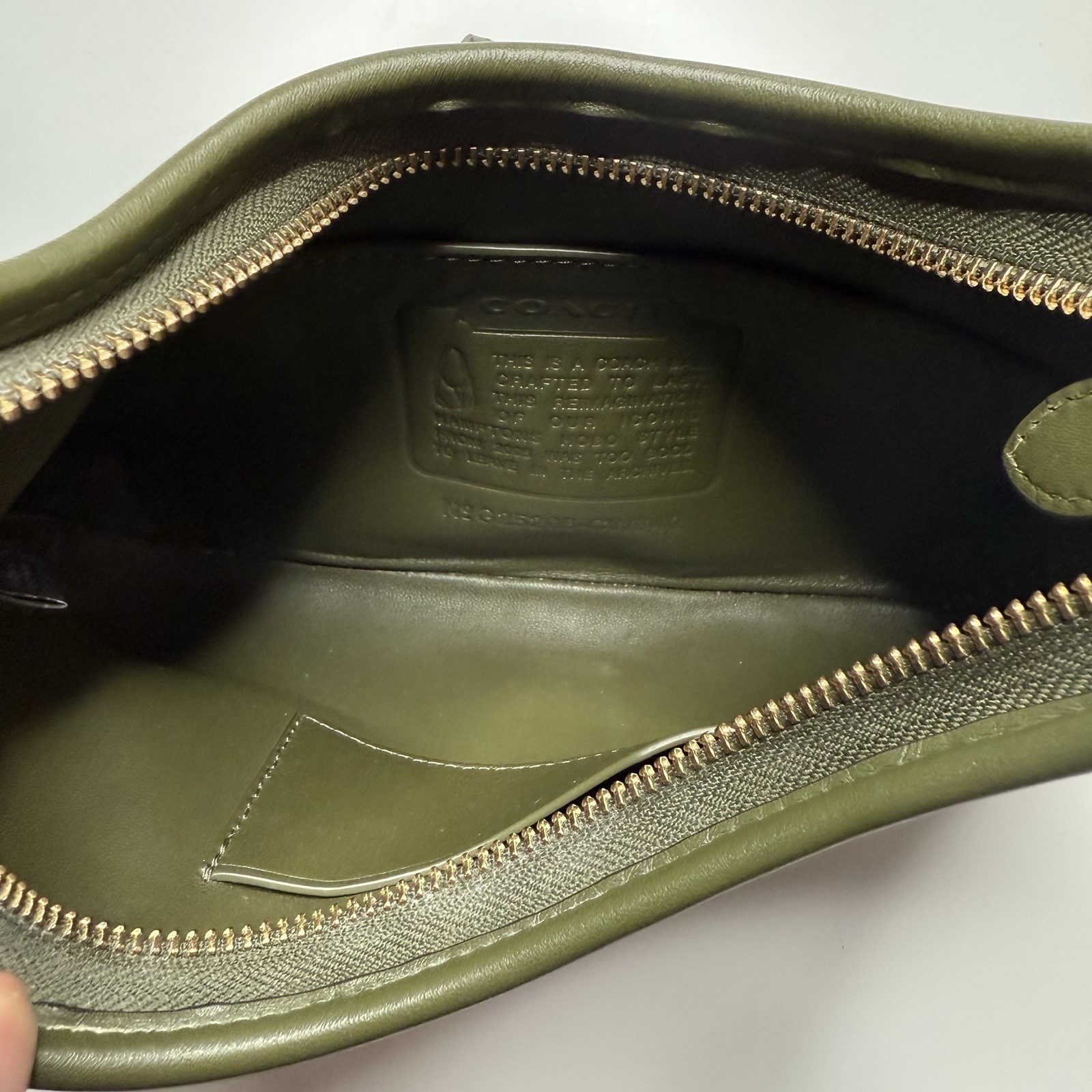 COACH Hamptons Hobo Shoulder Bag CW642 In OLIVE Glovetanned leather Brass