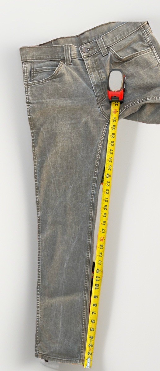 Levi’s 511 Slim Stretch Olive Khaki Jeans Mens Size 33×32 Black Tab