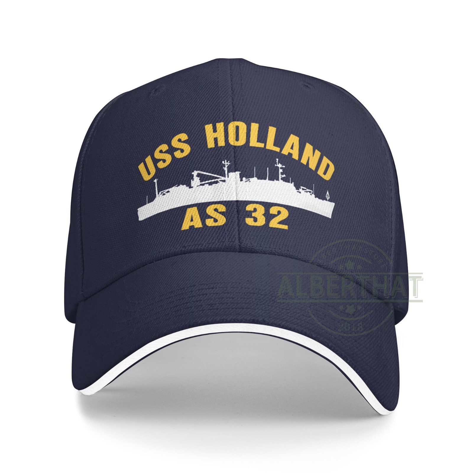 Uss Holland As-32 Men’s Baseball Cap Adjustable Snapback Hats Unisex Dad Hat