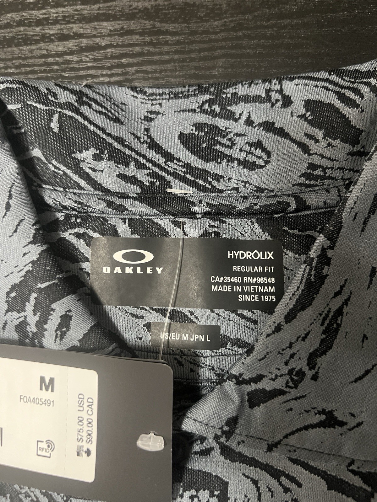 size:Medium🔥Oakley Duality Jacquard Golf Polo Hydrolix Moisture Managment UPF50
