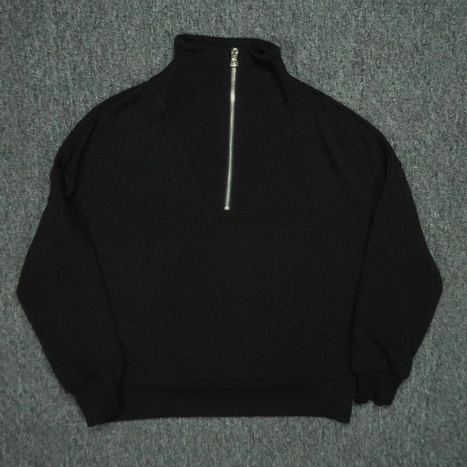 Varley Sweatshirt Womems XS Black Quarter Zip Hawley Half Zip Sweat Double Soft