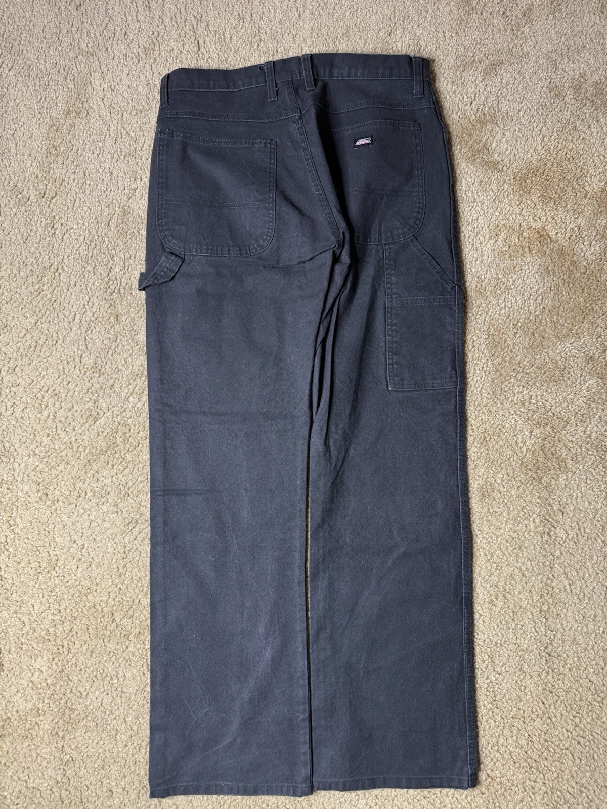 Dickies Men’s Work Pants Utility Pockets Black Cotton Blend Canvas 32×32