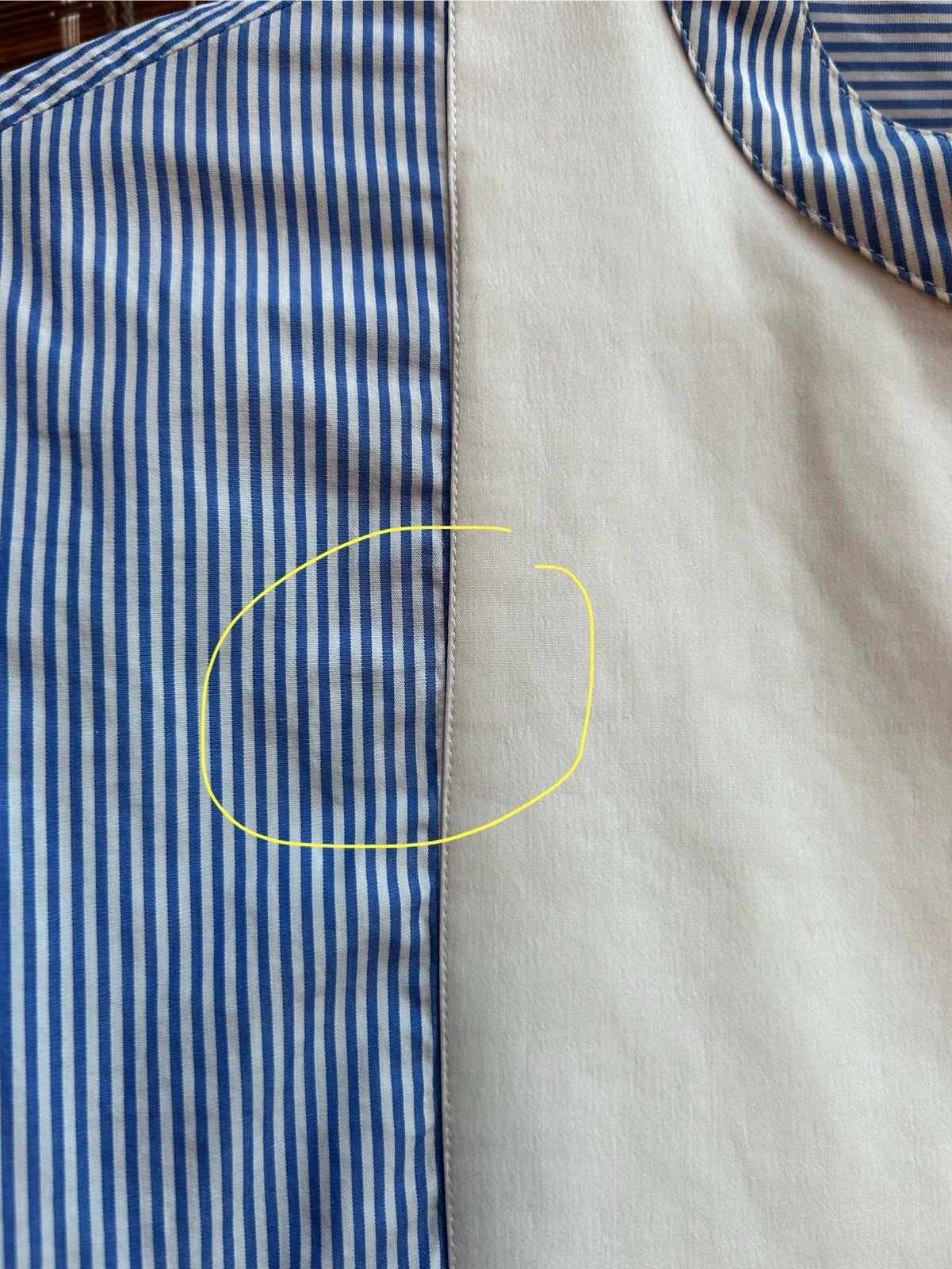Loewe Asymmetrical Two Tone Striped Tuxedo Button-Up Shirt Size 34