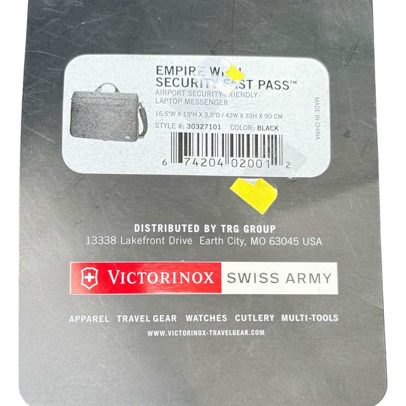 Victorinox Architecture 2.0 Collection Empire 17 Bag Black NWT Smile Train Logo