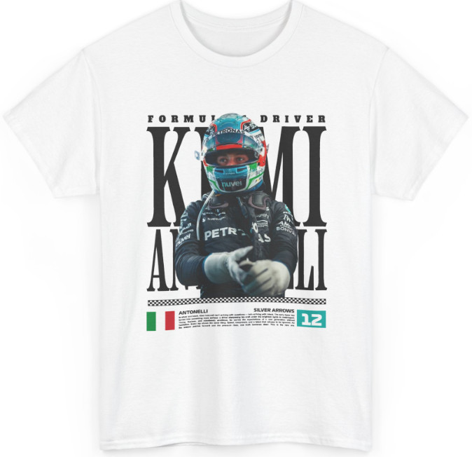 Kimi Antonelli F1 Racing Shirt, Antonelli Formula 1 T Shirt