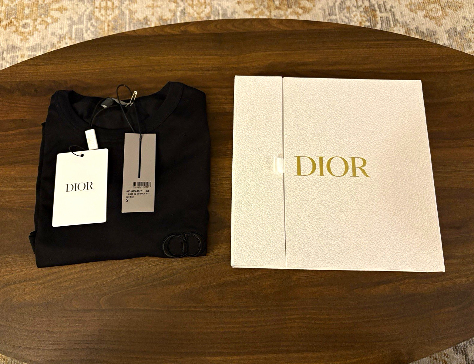 Dior CD Icon T-Shirt Black Size S 013J600A0677 New With Tags & Box