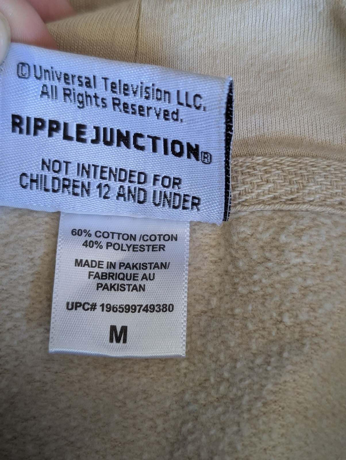The Office Dwight Schrute False Pullover Hoodie Adult M Beige Ripple Junction