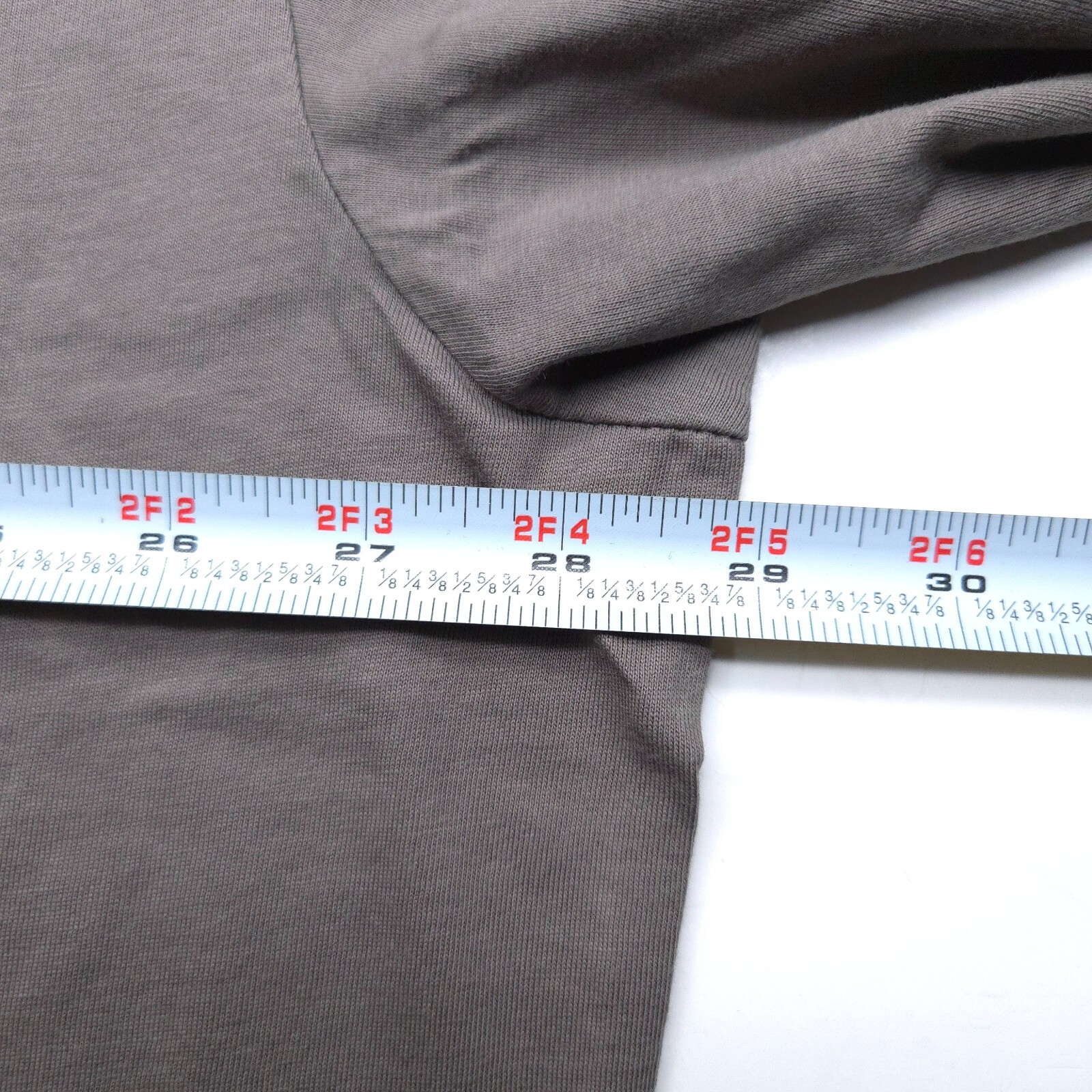 POLO RALPH LAUREN CREW T-SHIRT -2XB BIG XXL GRAY SMOOTH LONG SLEEVE POCKET -PONY