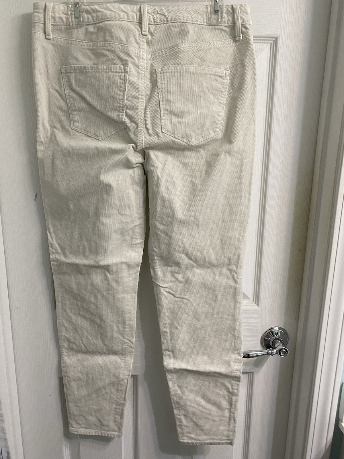 Talbots Ivory Corduroy Jegging Jeans Women’s Size 8 Mid Rise 5-Pocket