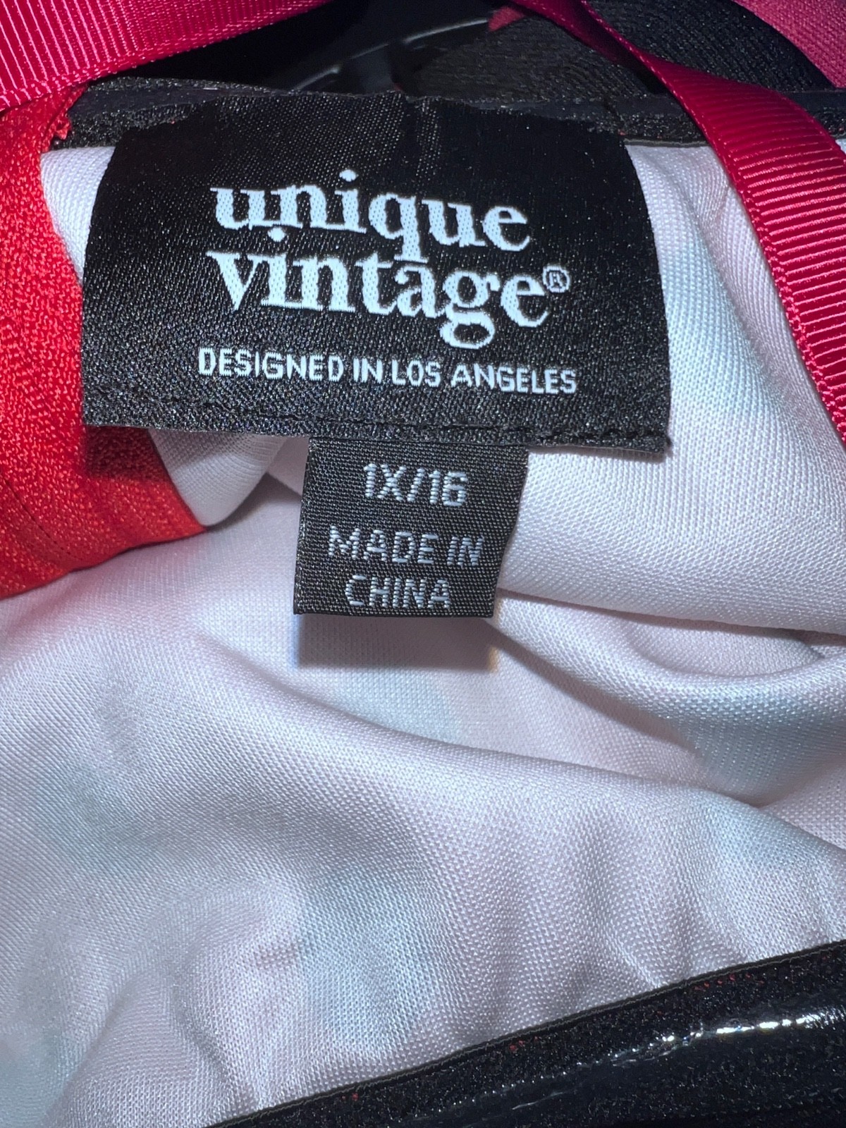 UNIQUE VINTAGE RED & BLACK DOT OFF THE SHOULDER SWING DRESS – NEW – REG & PLUS