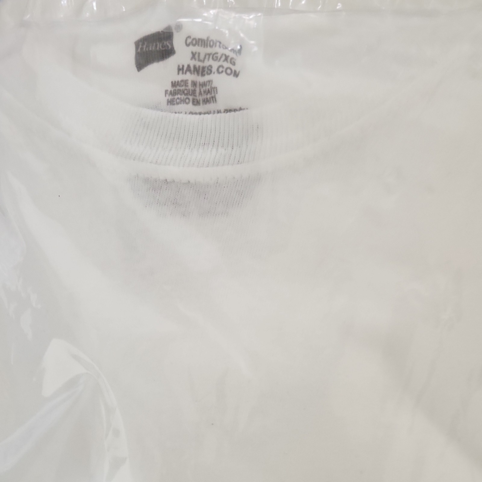 Hanes ComfortSoft Men’s White Crew Neck Tagless Cotton Jersey T-Shirt XL