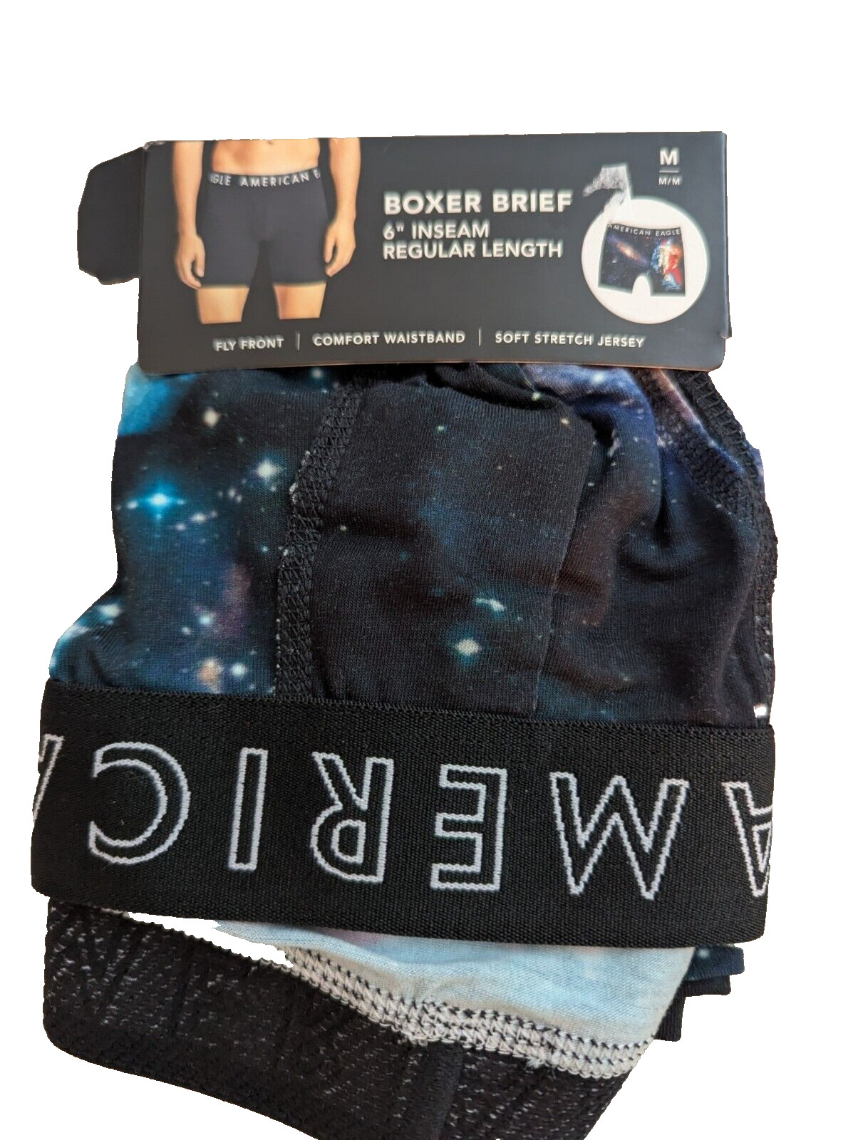 American Eagle Men’s M 32-34 Stretch Boxer Shorts Christmas Santa