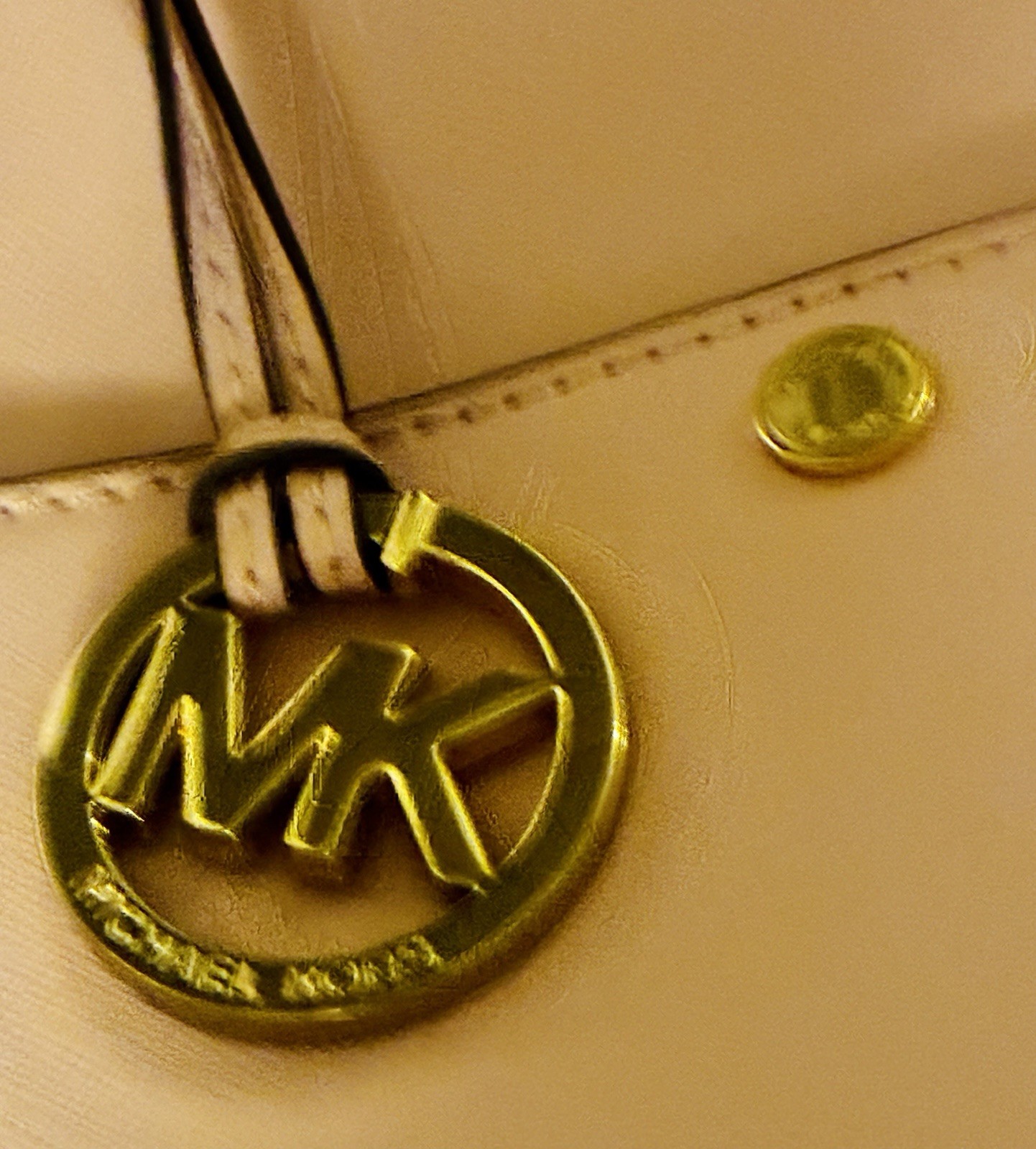 Michael Kors Pink Large Tote Zip Top Gold Tone MK Charm Double Handles Pockets