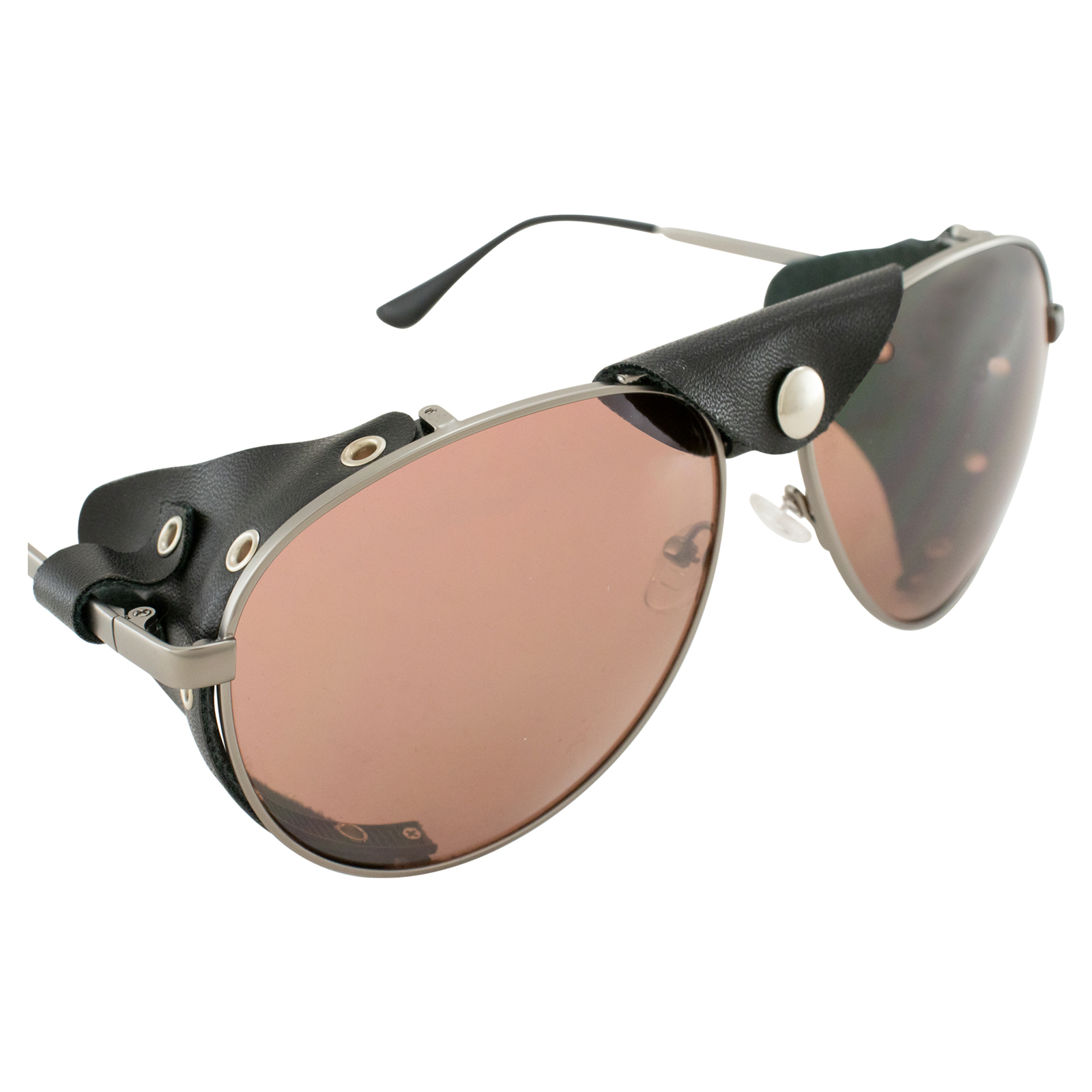 Global Vision Aviator-3 Motorcycle Sunglasses w/Side Shields Gunmetal Frames