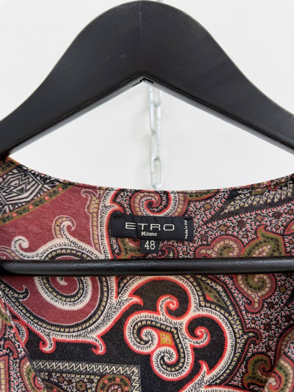 ETRO Milano Paisley Wool Blend Long Sleeve Top