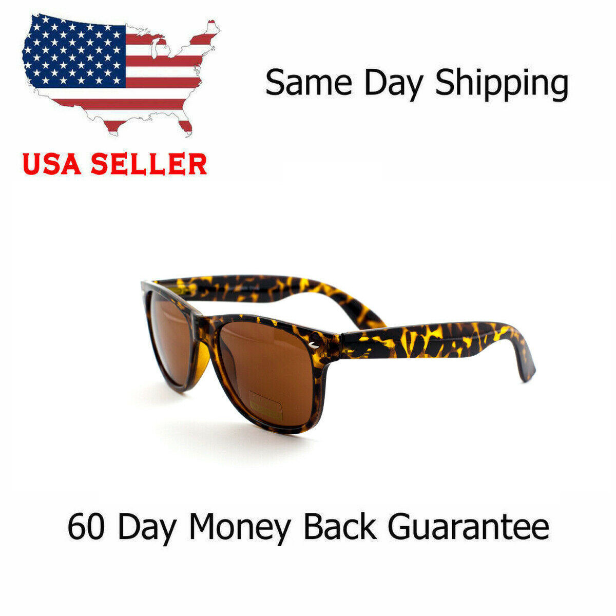 2, 3, 4 or 6 Bulk Pair Retro Square Frame Polarized Sunglasses Men Women UV400