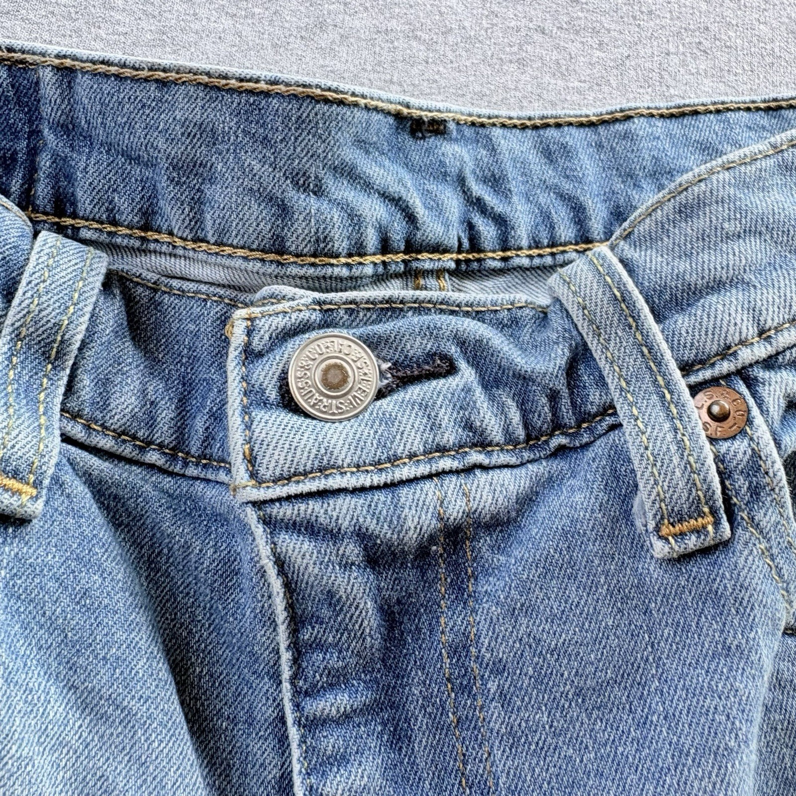 Levis 513 Slim Straight Fit Denim Blue Jeans Mens Light Wash Mens 32×32