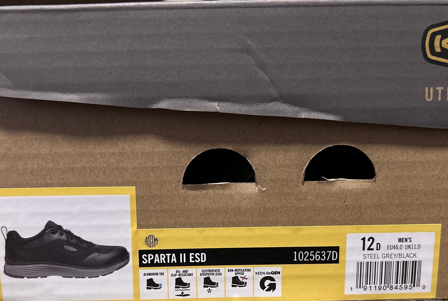 KEEN Sparta 2 Low Height Alloy Toe ESD Industrial Work Shoes Men’s 12-US 1025637