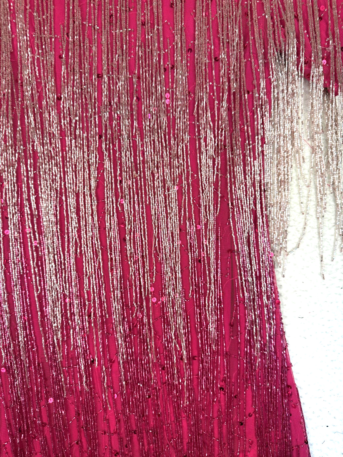 Nasty Gal Dress Womens 2 Pink Shift Mini Fringe Beaded Party Cocktail Festival