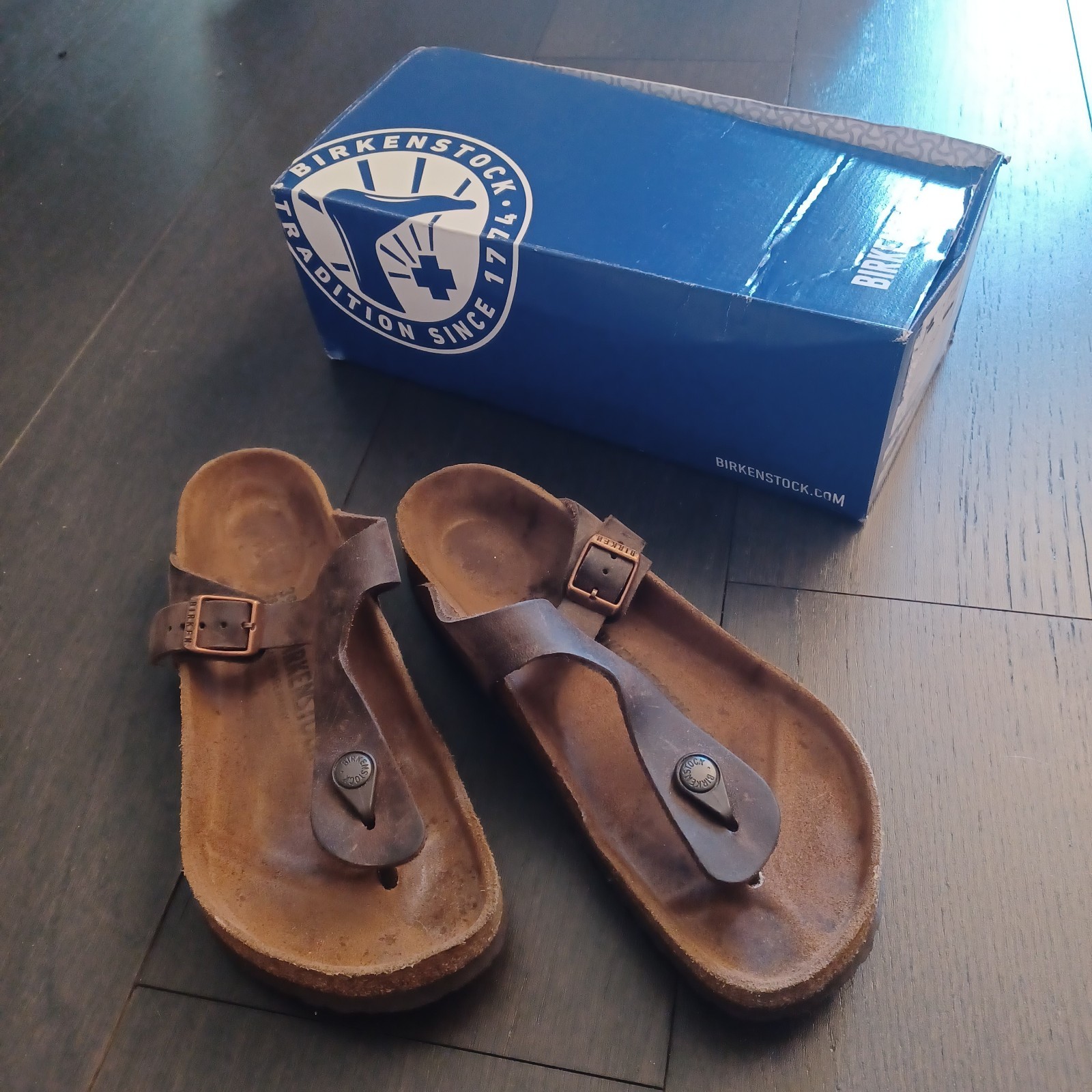 Birkenstock Gizeh Oiled Leather Sandals Habana Brown – EU 39 (US W8-8.5 / M6-6