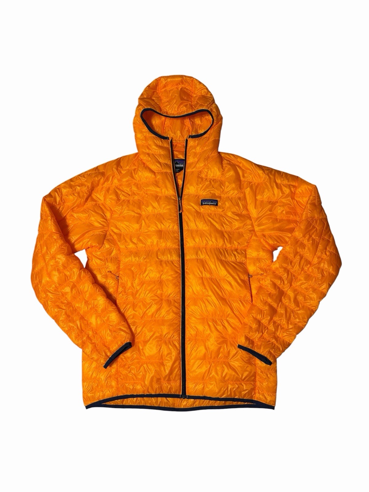 Patagonia Men’s Size M, Orange Hooded Micro Puff Jacket Lightweight