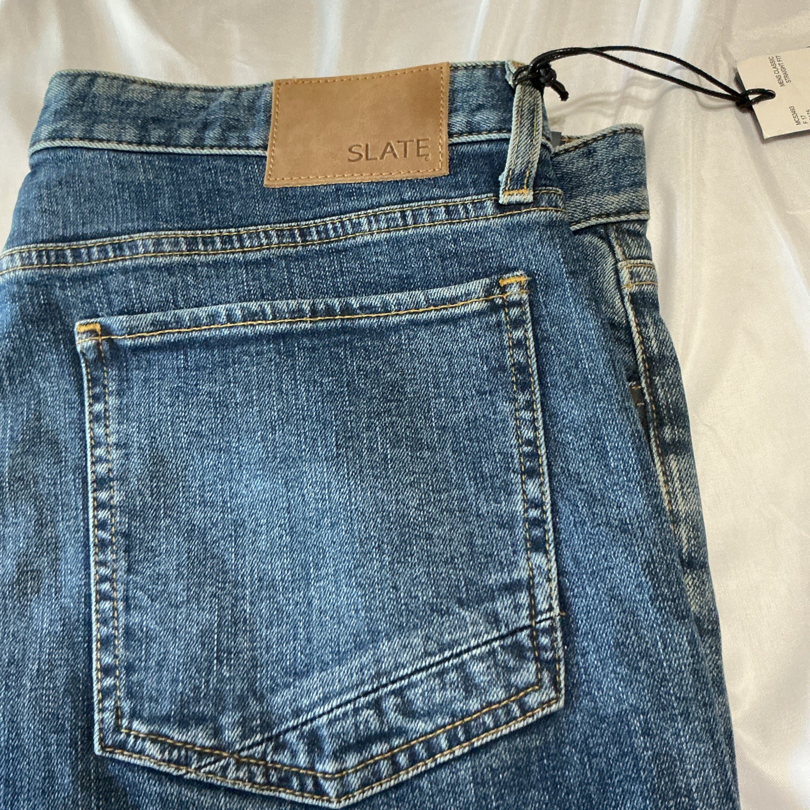 SLATE Denim & Co New Classic Straight Jeans 34×34 Men’s MADE IN USA MSRP $198