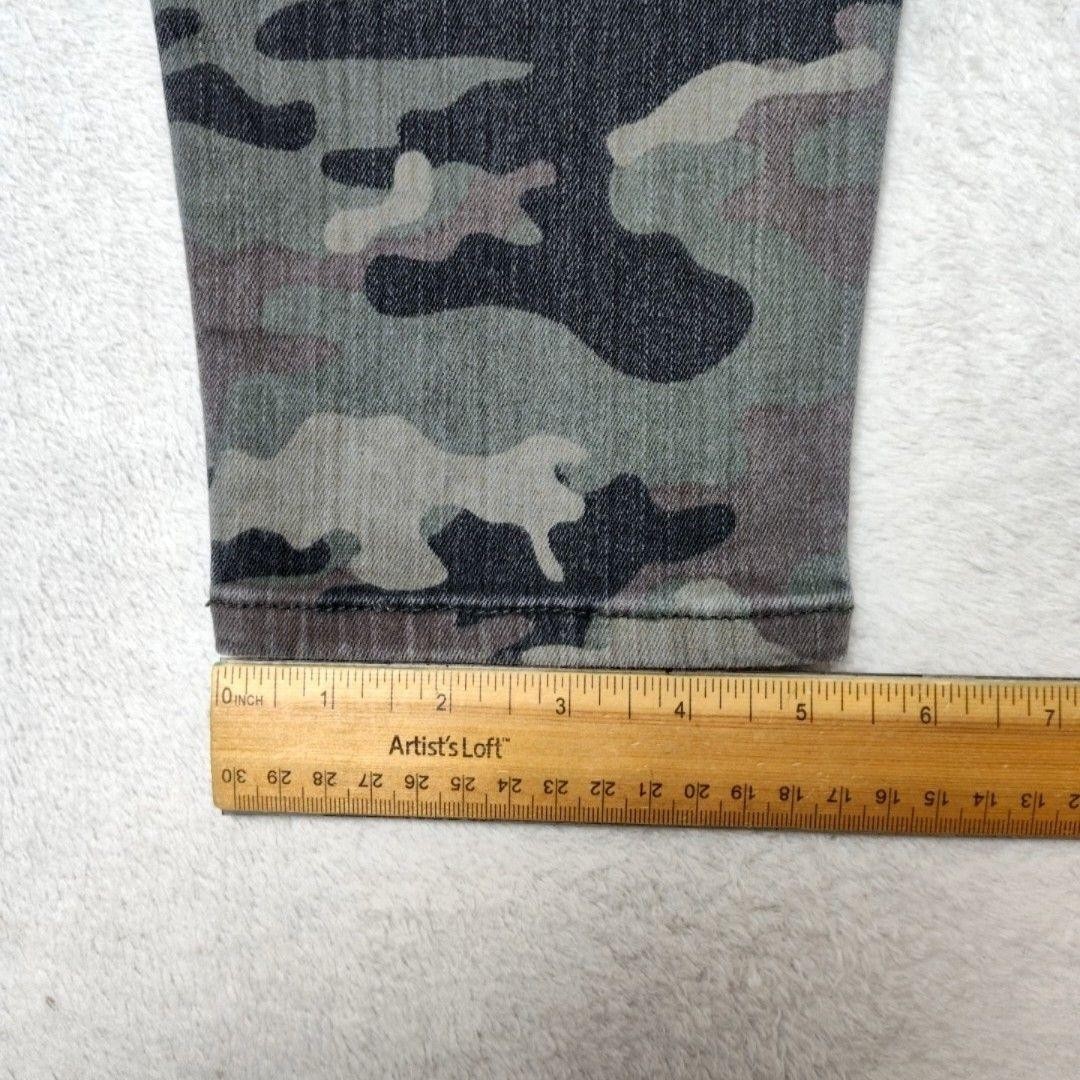 Hudson Jeans Womens 30 Green Camo Nico Midrise Ankle Skinny Camouflage Denim USA