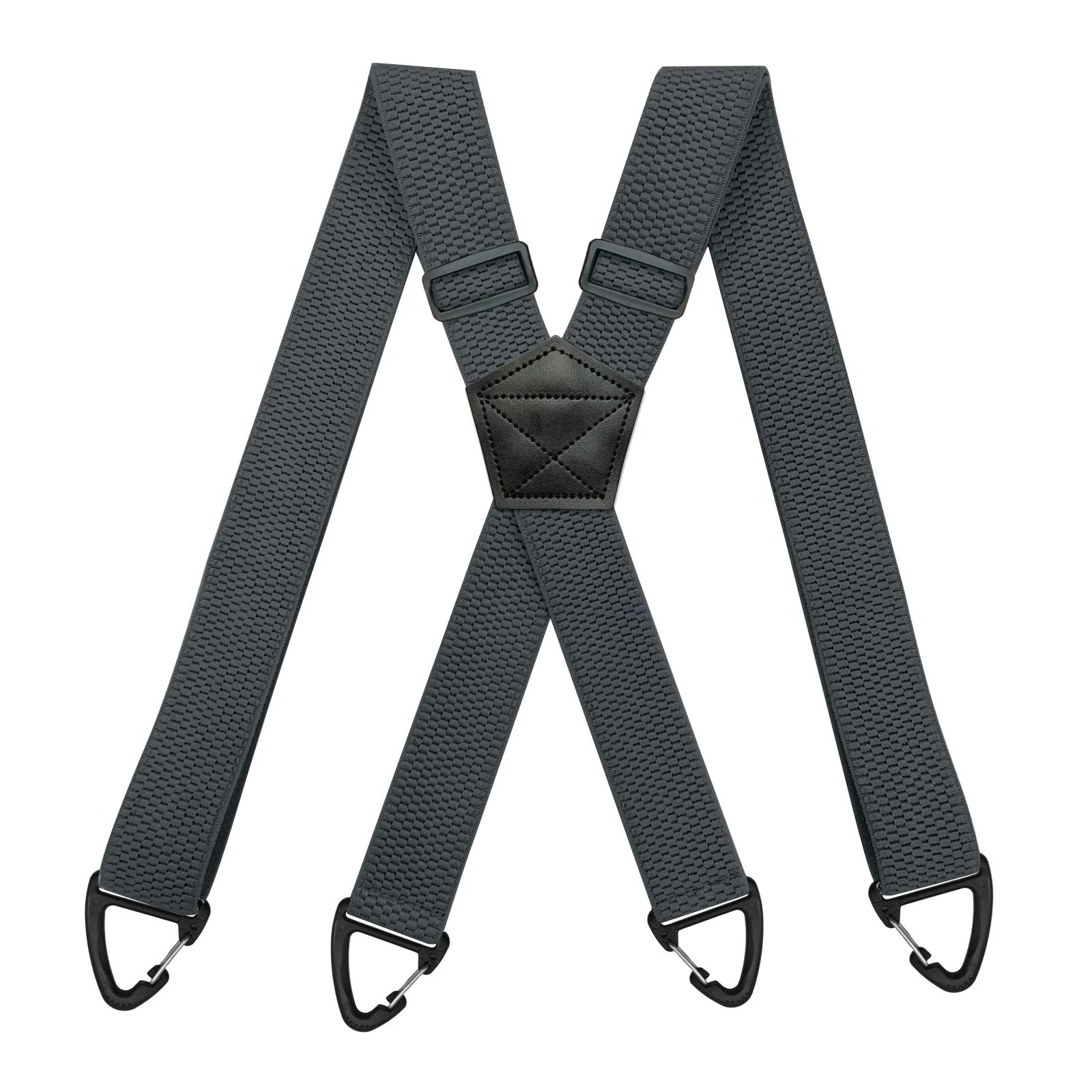 Heavy Duty Suspenders for Men 4 Snap Hook Elastic Trouser Braces Strap Belt