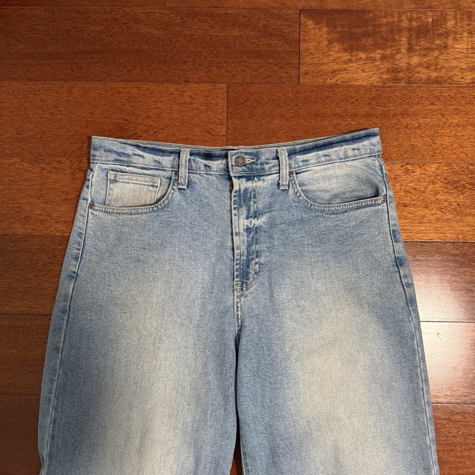 Pool House New York Brooklyn Dad Cropped Jeans – Laguna Blue – Size 32