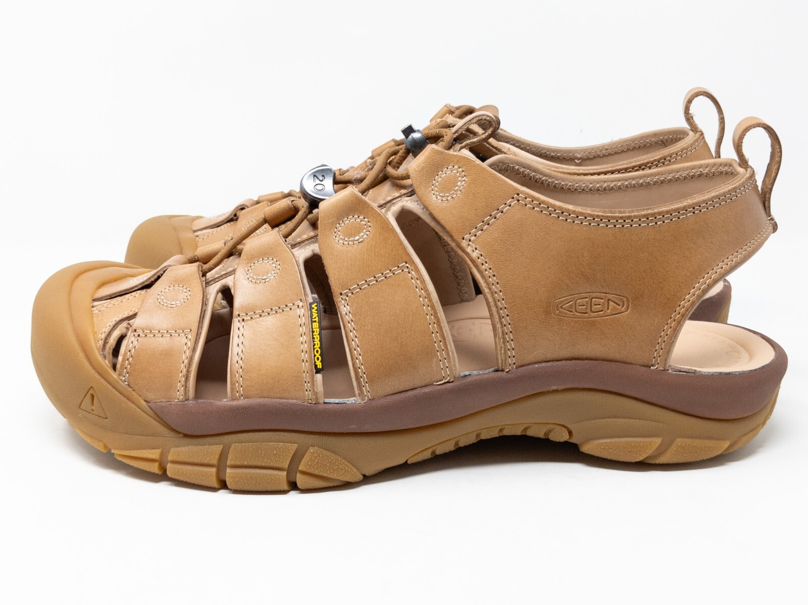 Keen Newport H2 Leather 20th Anniversary Sandals Natural Tan Brown Men’s
