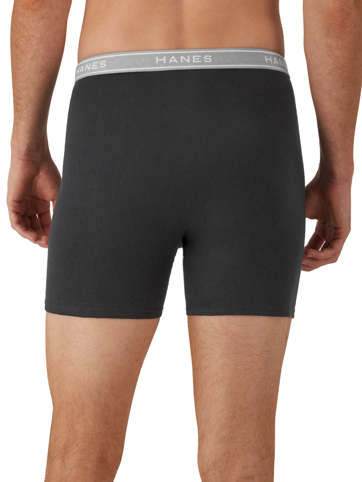 Men’S Super Value Pack Black/Grey Boxer Briefs, 10 Pack
