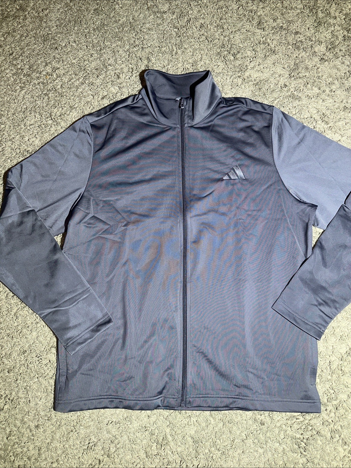 NEW Men’s Adidas Tricot Full Zip Track Jacket Gray Size XLarge